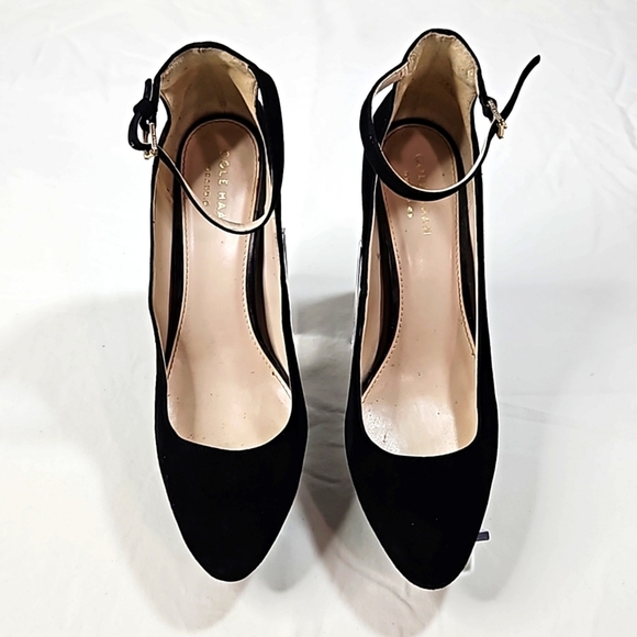 Cole Haan Womens Black Suede Heels Sz 6 - Picture 2 of 9